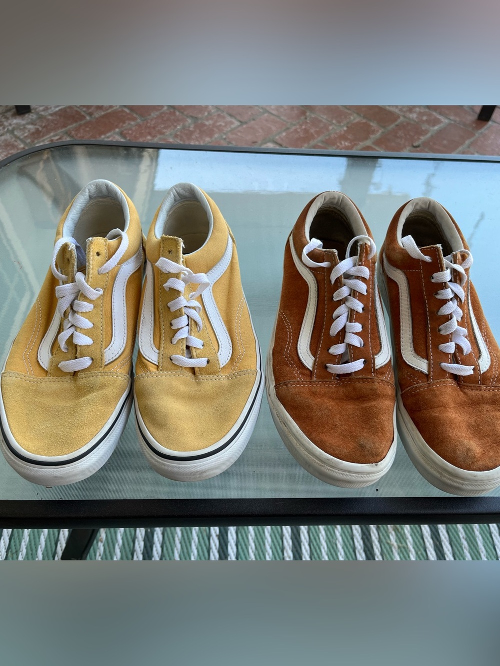 2 pairs M 5.5 / L7.5 ! Yellow and Brown Old Skool vans